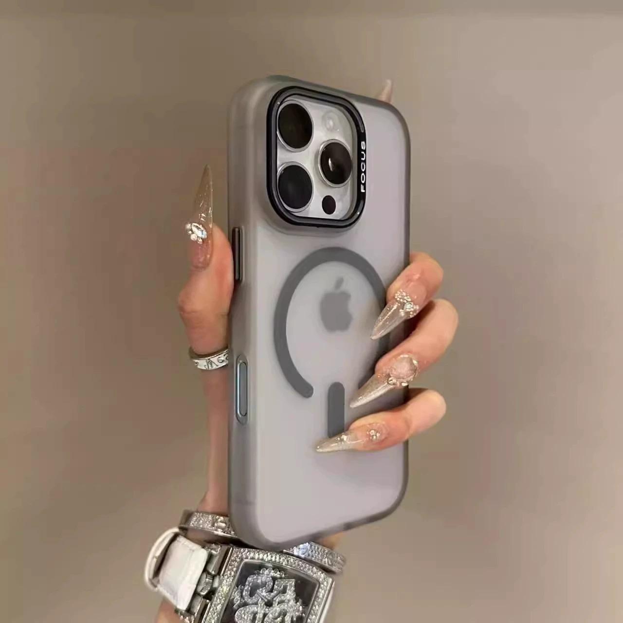 半透肤感磨砂苹果16promax手机壳适用iphone15新款14pro磁吸充电12超薄11高级感13全包Magsafe保护套plus简约