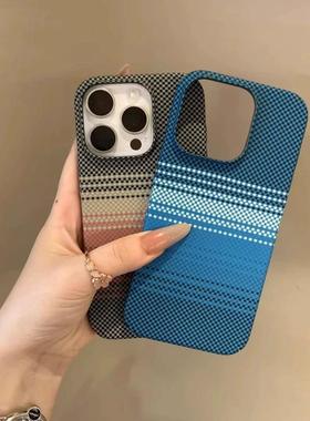 撞色碳钎维纹理适用苹果16promax手机壳超薄iPhone15pro/14Pro保护套13po高档12简约防摔ip16全包大孔男女款