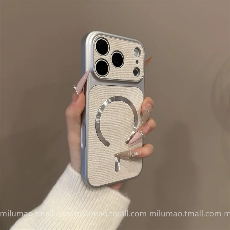 ins高级复古牛仔纹适用iPhone17promax苹果15磁吸手机壳16ProMax新款11网红12男女13情侣14plus防摔ProMax套