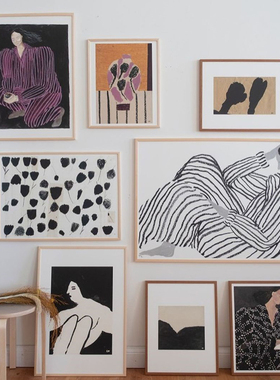 博主推荐瑞典fine little day小众海报装饰画READING*SOFIA LIND