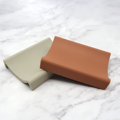创意环保硅胶可沥水肥皂盒皂盒皂托简约防滑香皂盒Soap Holder