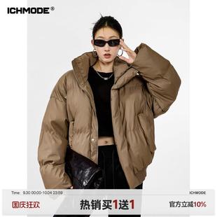 ICH MODE 美式复古短款棉服女冬季2025新款棉衣夹棉外套加厚棉袄