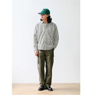 高端灯芯绒美式复古阿美咔叽衬衫重磅民族风工装衬衣MBBCAR窄幅