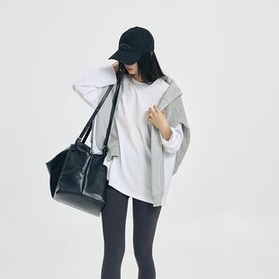 全棉内搭上衣 打底衫 Decemarch轻奢匹马棉基础白t百搭白色长袖 T恤