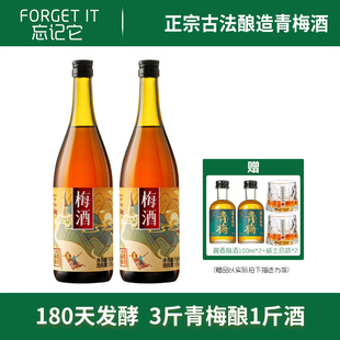 【纯发酵】忘记它·东方青梅酒梅子酒果酒适合女生喝的微醺酒12度