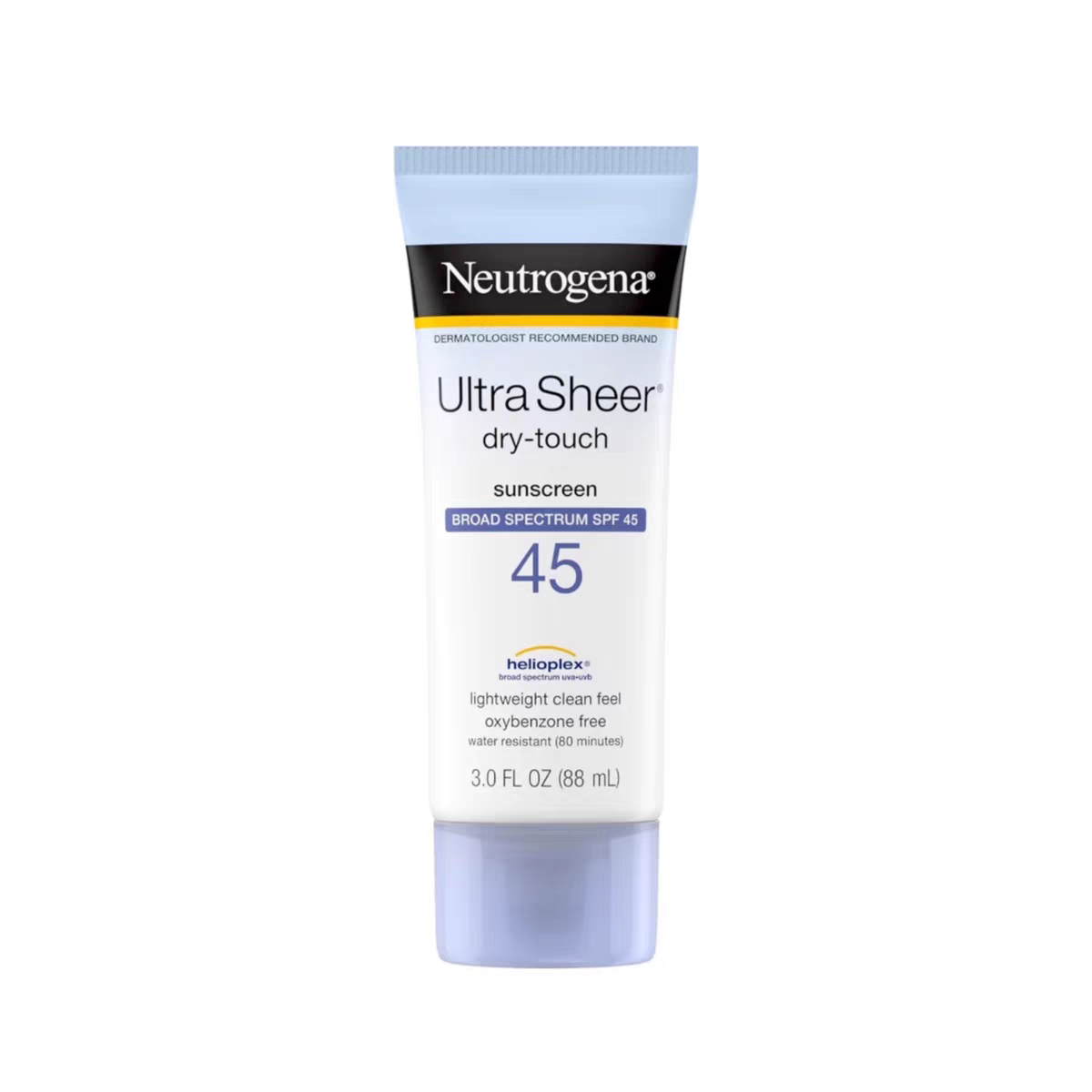 美国Neutrogena露得清清透物理防晒霜乳液霜无油防水清爽spf45