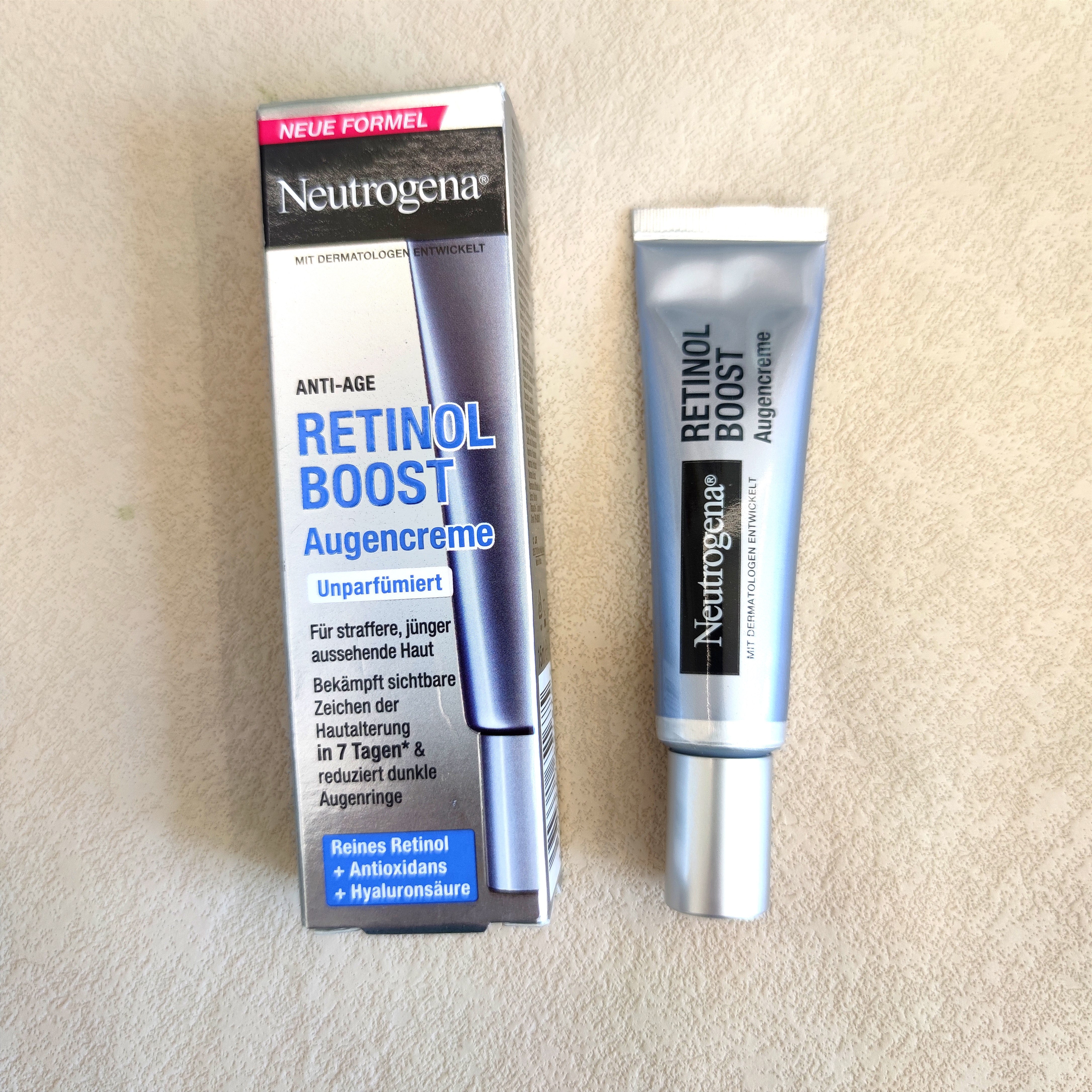 海淘德国Neutrogena露得清A醇视黄醇眼霜抗皱紧致淡化细纹15ml