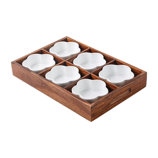 陶瓷分格干果盘小碟子零食盘客厅茶几点心盘小吃碟酒店凉菜冷菜碟