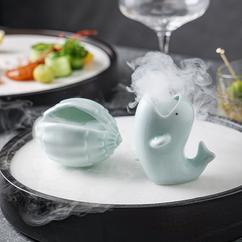 干冰器皿菜品意境摆件装饰