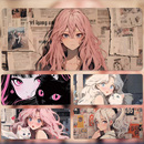 复古鼠标垫超大号笔记本电脑键盘垫子定制动漫办公桌垫游戏滑鼠垫