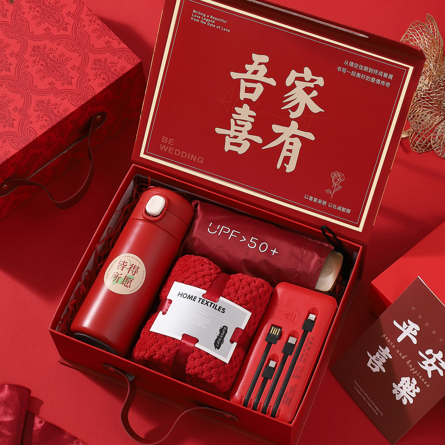 结婚伴手礼送伴娘伴郎实用婚礼回礼送宾客吾家有喜高级感礼品套装