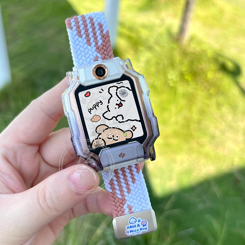 磁吸闪扣表带适用小天才电话手表Z11/10/9儿童保护壳腕带编织尼龙