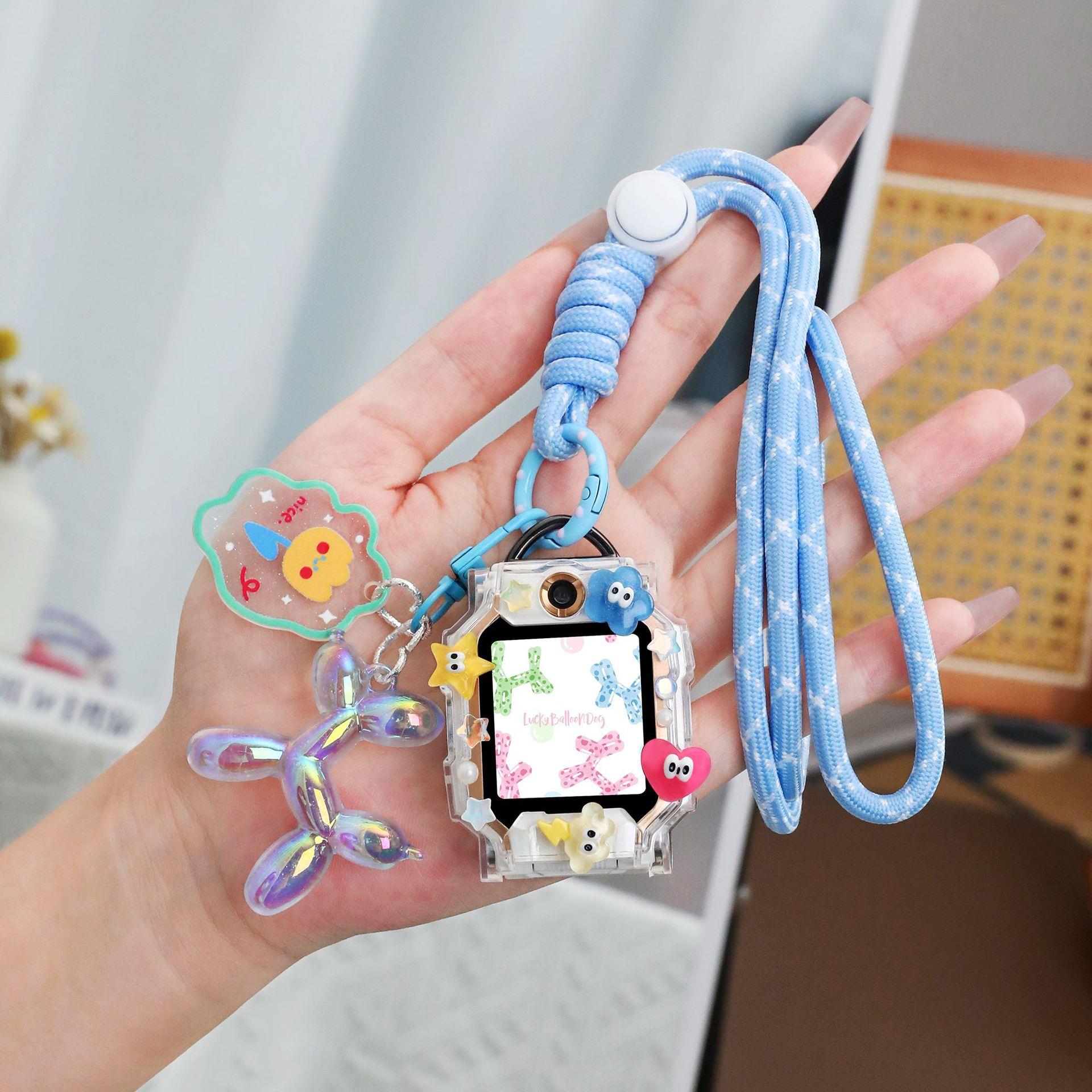 适用小天才电话手表表带Q3/U5/N5/D5挂脖绳Z7Z6pro/N3U3D2A保护套