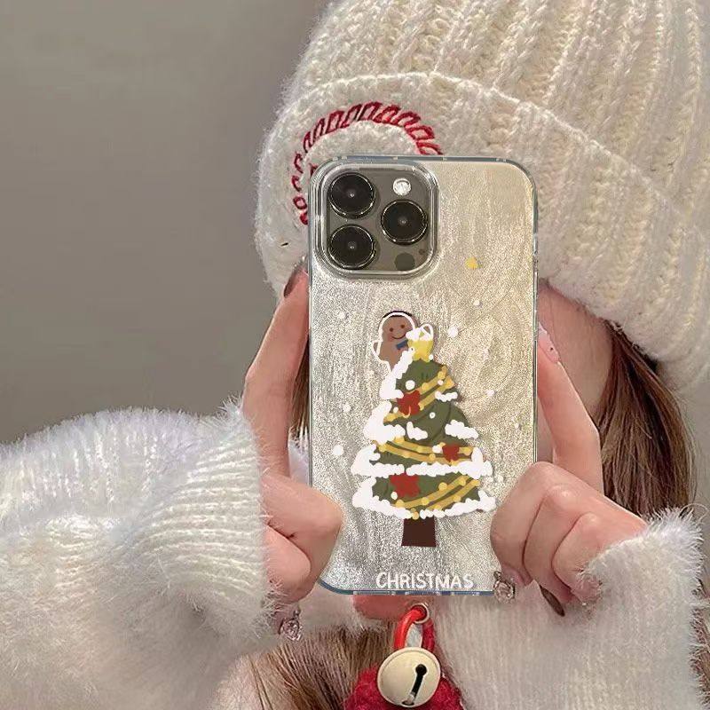 点点雪花圣诞树羽纱手机壳iPhone/华为/小米/荣耀10.16元