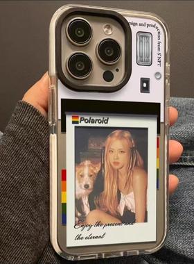 拍立得相框iPhone17ProMax苹果手机壳13/14plus放照片小卡16/15Pro高透7/8p高颜值11/12Pro情侣x/xs/xr手机壳