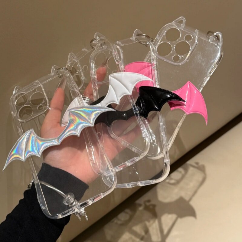 立体恶魔翅膀卡通创意全包手机壳图片