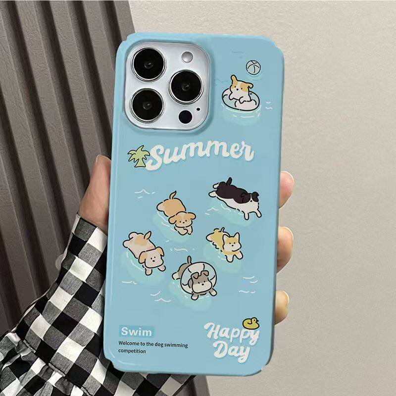 可爱小狗猫咪iPhone17ProMax果冻手机壳11/12PLUS创意16/15Pro亮面7/8p可爱13/14pro不撞款x/xr/xs防摔保护套