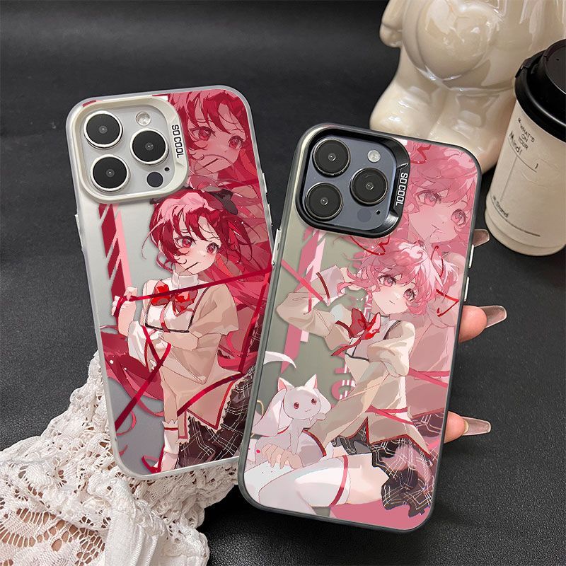 魔法少女小圆iPhone16ProMax彩银手机壳13/12mini华为7/8荣耀15ProMax小米11红米14plus不撞款x/xs全包手机壳