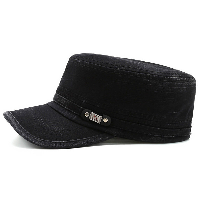 男士平顶帽春夏新款户外遮阳防晒太阳帽韩版休闲棒球帽中老年帽子