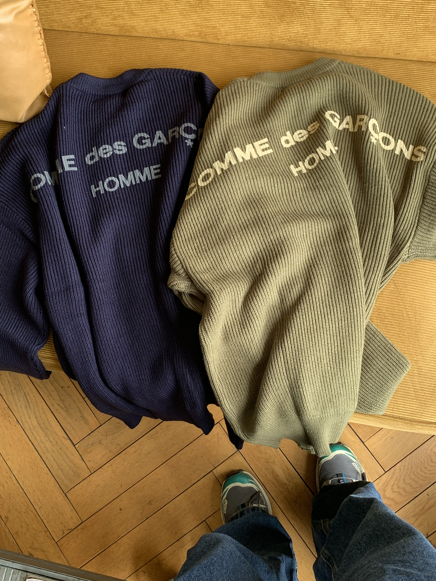 thumbnail for Annoying CDGvintage classic print logo wool pullover sweater basic solid color simple loose top trend