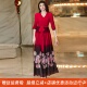 2025年春秋冬小个子妈妈款 连衣裙跳舞裙收腰显瘦旅游长裙子沙滩裙