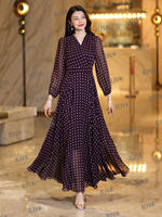2026 new summer wide-swing dress, waist-cinching and slimming, vacation long dress, chiffon dress, beach dress thumbnail 5