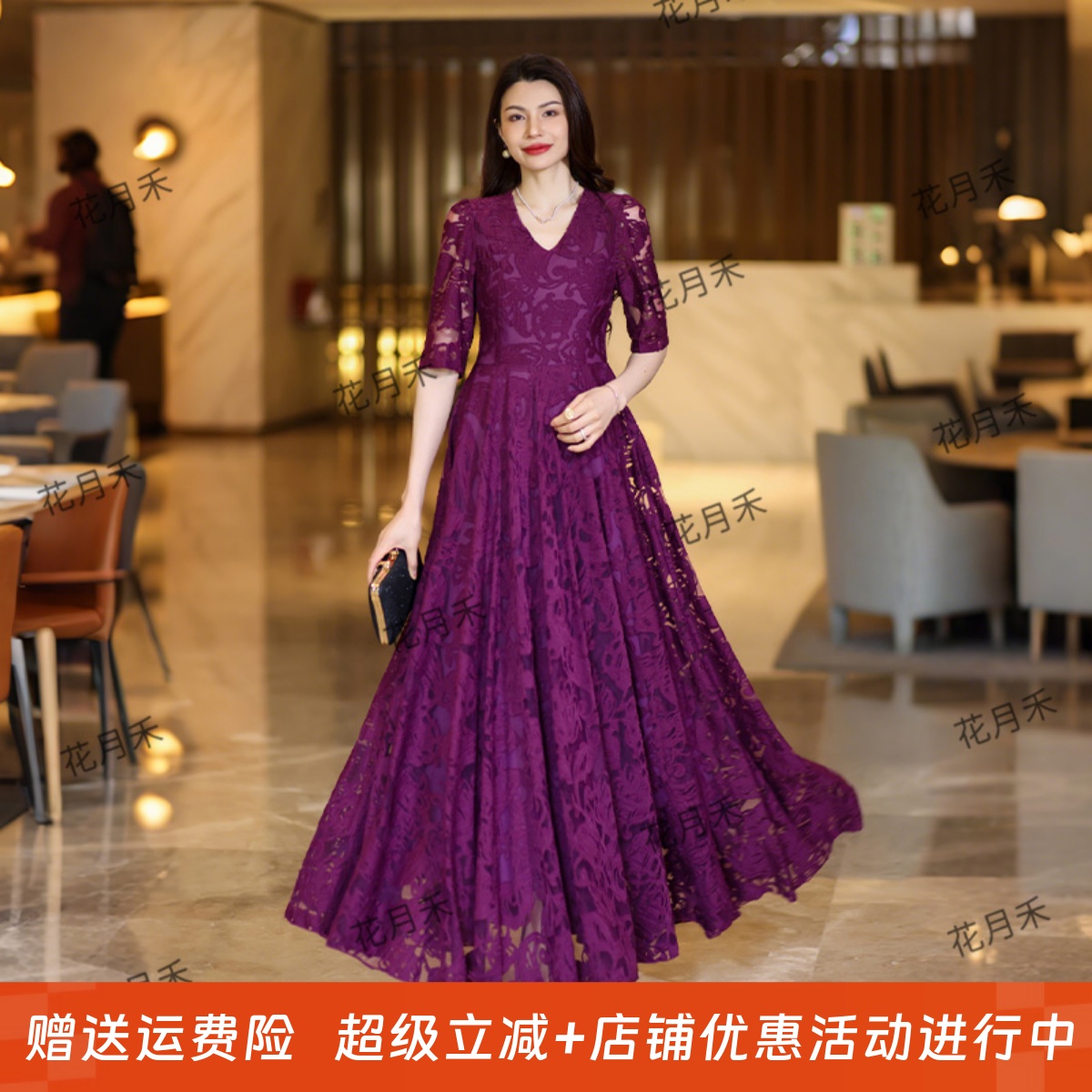 花月禾新款春夏秋连衣裙