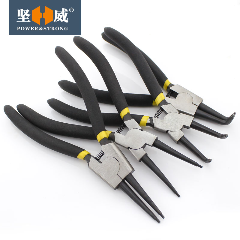 6寸7寸挡圈钳多功能卡环钳卡黄钳内外撑外内直外弯内弯卡簧钳子