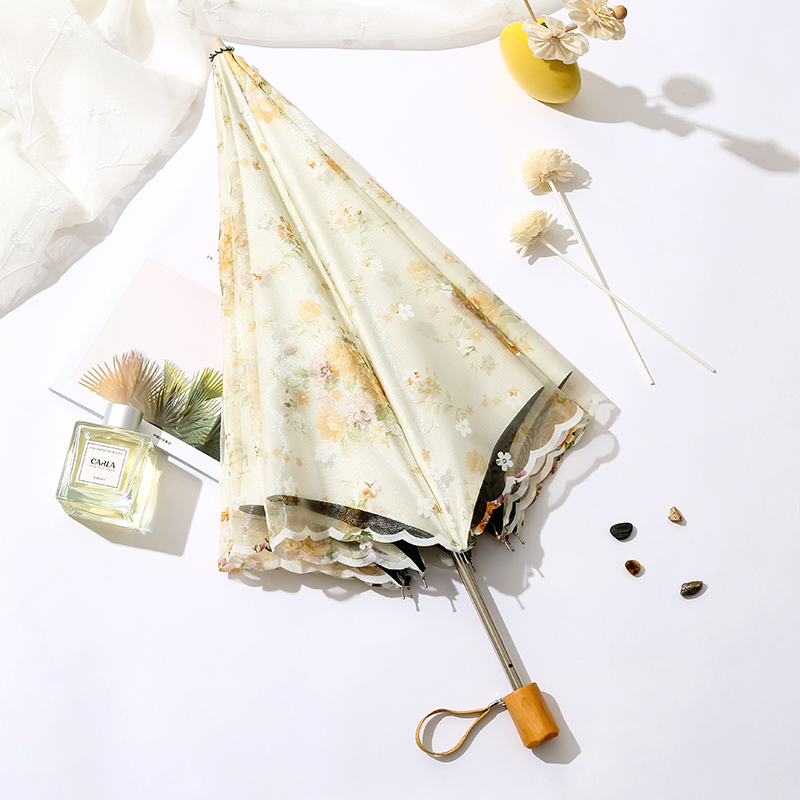 韩版太阳伞女神折叠蕾丝遮阳伞两用防晒防紫外线晴雨伞女小清新