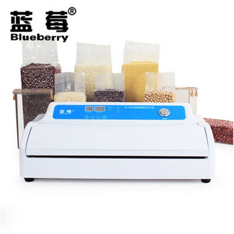 蓝莓干湿两用全自动商用抽真x空封口机米砖袋茶叶袋家用食品包装
