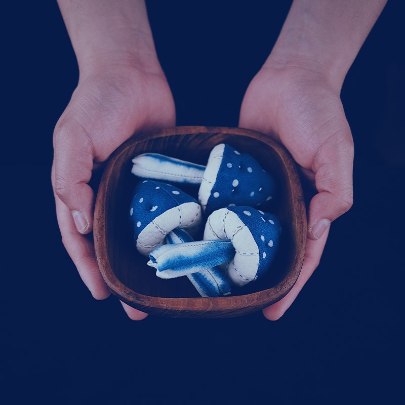 蜡染蘑菇香包diyo材料包香囊挂件衣柜情人节端午节日小礼物