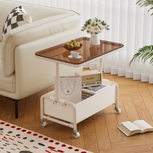 沙发边几可移动茶几客厅家用玻璃茶桌G边柜小推车床头置物架子带