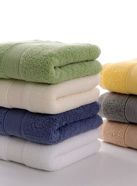 酒店新款锻边白色纯色柔软浴巾宾B馆纯棉毛巾吸水不掉毛沙滩巾澡