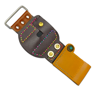 蓝鲸35射鱼轮配件牛皮腕带护手射鱼鱼镖护手腕带S固定腕带射鱼保