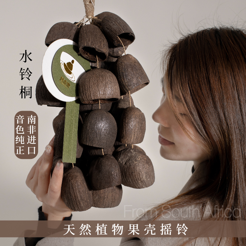 梵木果南非进口孤品果壳手摇铃