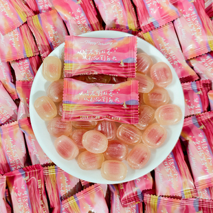 荔枝味果汁夹心硬糖结婚订婚伴手礼招待儿童散装水果味糖果零食