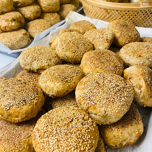 【外酥里软】麻酱千层烧饼馒头早餐营养食品小学生速食手工作商用