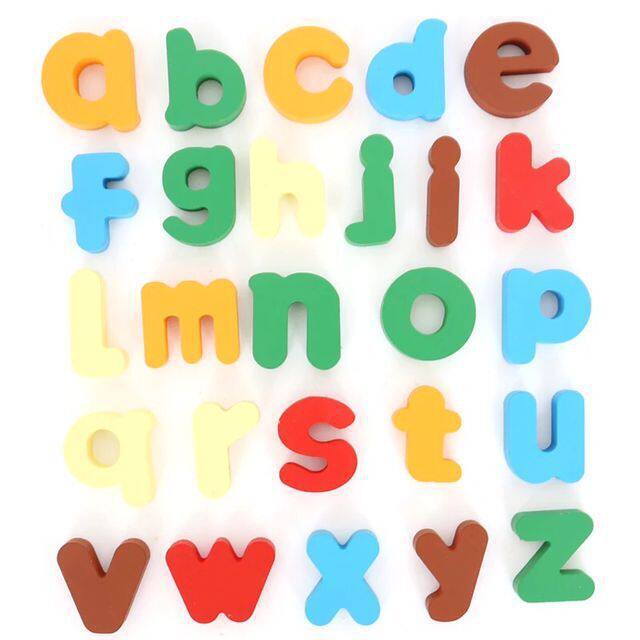 大小写字母配对认知卡 XY13木制拼图积木益智2-5岁早教识字卡CE80