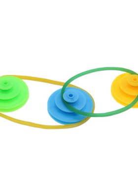 三层皮带轮 变孔2/2.5/3mm塑料传动带轮玩具模型三槽滑轮定动CE16