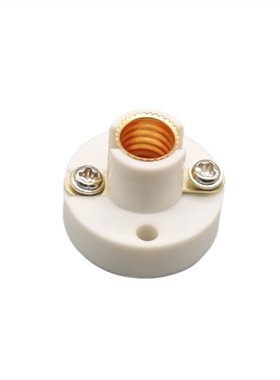 黑白E10螺口灯座DIY教学实验平灯座学生物理灯头电珠电学测试CE36