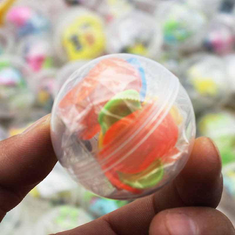 45MM全透明扭蛋内装拼玩具2元扭蛋机专用游戏机趣味玩趣味拼装