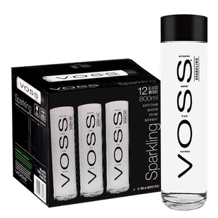Voss芙丝矿泉水330/500ml*24瓶整箱375ml进口天然弱碱性水气泡水
