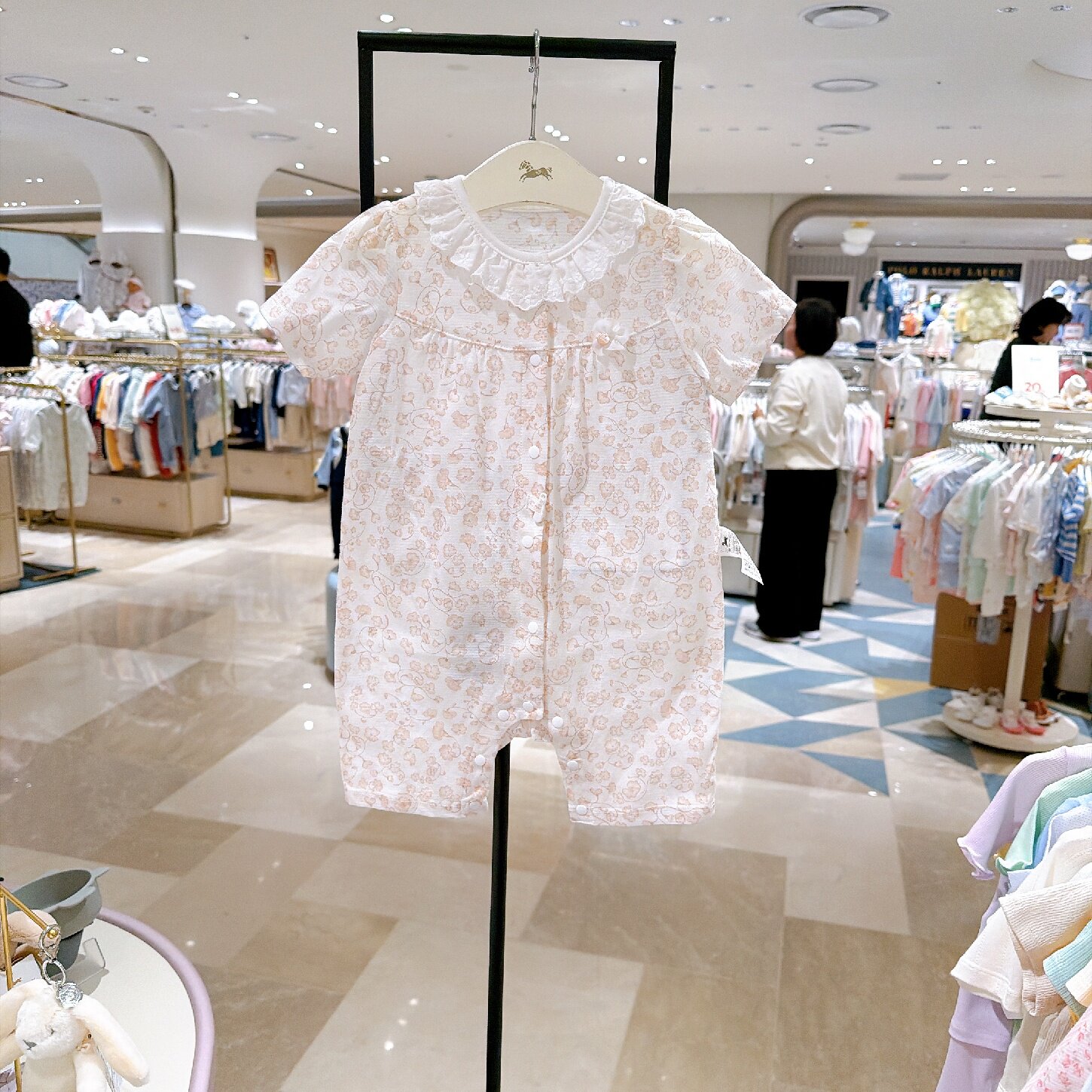 ETTOI小飞马韩国代购童装26夏季婴儿女宝碎花纯棉薄款连体衣哈衣