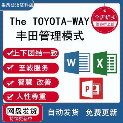 The Toyota Way丰田模式精益制造的管理原则TPS丰田 PPT培训资料