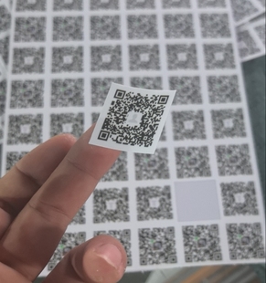 定制只有二维码黑白单张模切矢量图空码微信支付宝机械码加好友码
