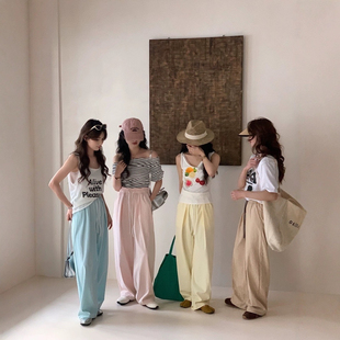 1688雅姿欣针织厂  阔腿山本裤奶油慕斯裤醋酸奶皮纸片裤  空气裤