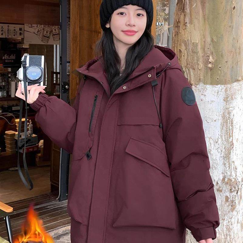 加厚连帽夹棉冲锋衣女秋冬2025新款宽松大码夹克风衣保暖棉服外套,女装/女士精品,时尚套装,淘宝优惠券,粉丝福利购,淘宝优惠卷