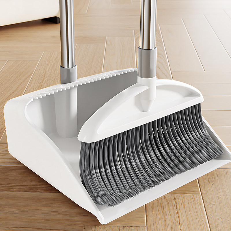 巴瑟不锈钢加长扫把不粘头发