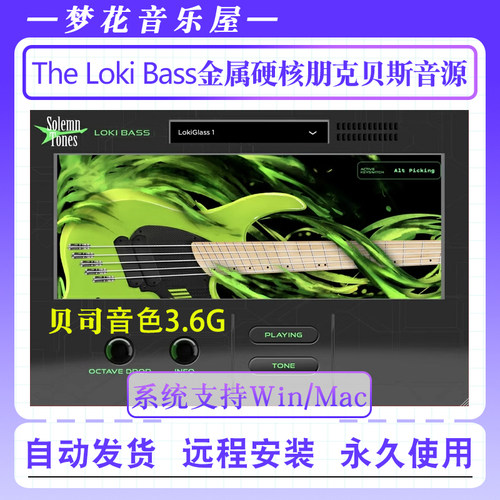 Solemn Tones The Loki Bass金属硬核朋克贝斯音源插件摇滚电贝司