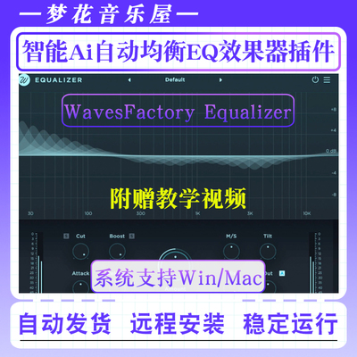 Wavesfactory Equalizer 智能Ai自动均衡插件EQ混音效果器Win/Mac